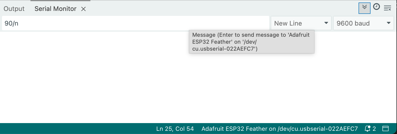 Sending numerical value via Serial Monitor in Arduino IDE