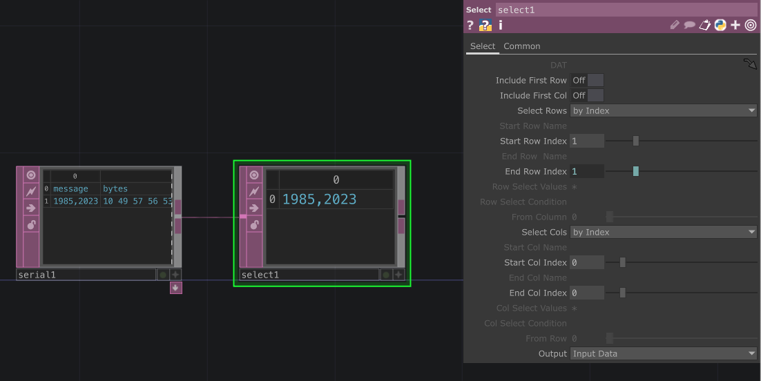 Select DAT to isolate data